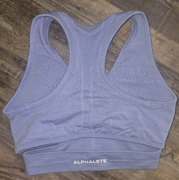 NWOT Alphalete Cutout Racerback Digital Violet Stratus Sports Bra Size: XS - Picture 5 of 7
